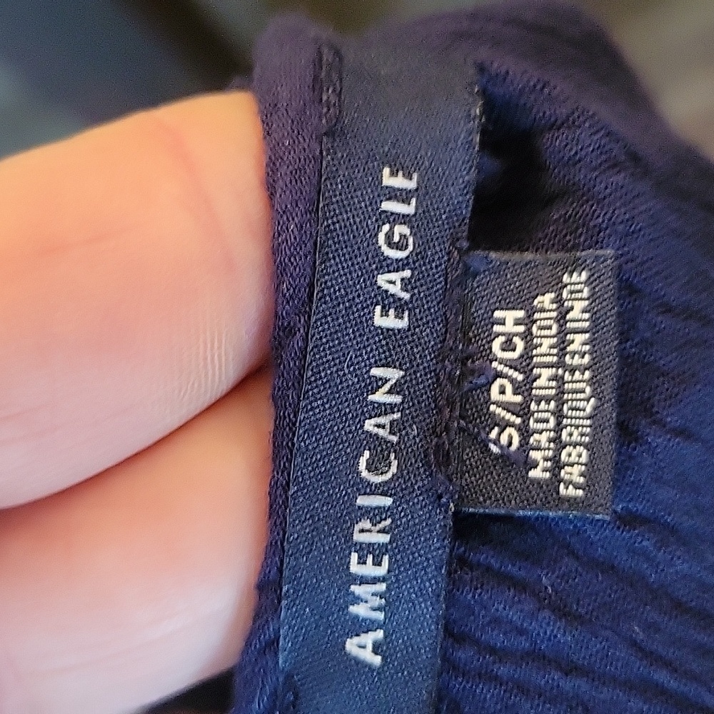 American‎ Eagle Sleeveless Top Navy Blue Women's Small - Picture 5 of 5